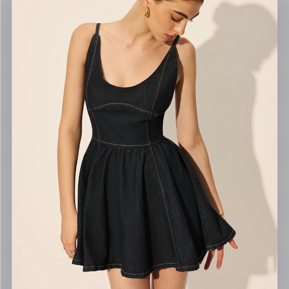NEW Commense denim Mini Dress Fit and Flare